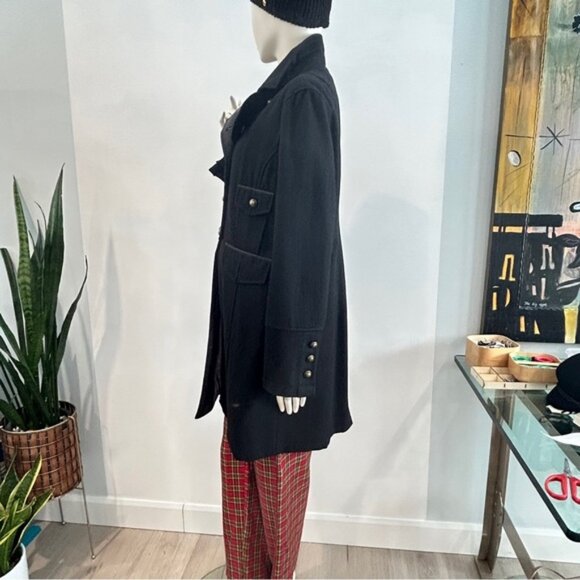 NWOT Wool Blend Military Inspired Waistcoat - Picture 3 of 15